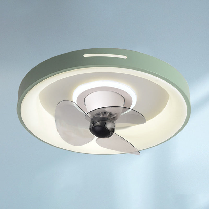 Modern Simple Ceiling Fan Lamp Circle Shape Ceiling Fan Light for Bedroom