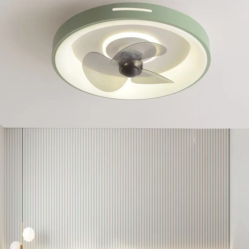 Modern Simple Ceiling Fan Lamp Circle Shape Ceiling Fan Light for Bedroom