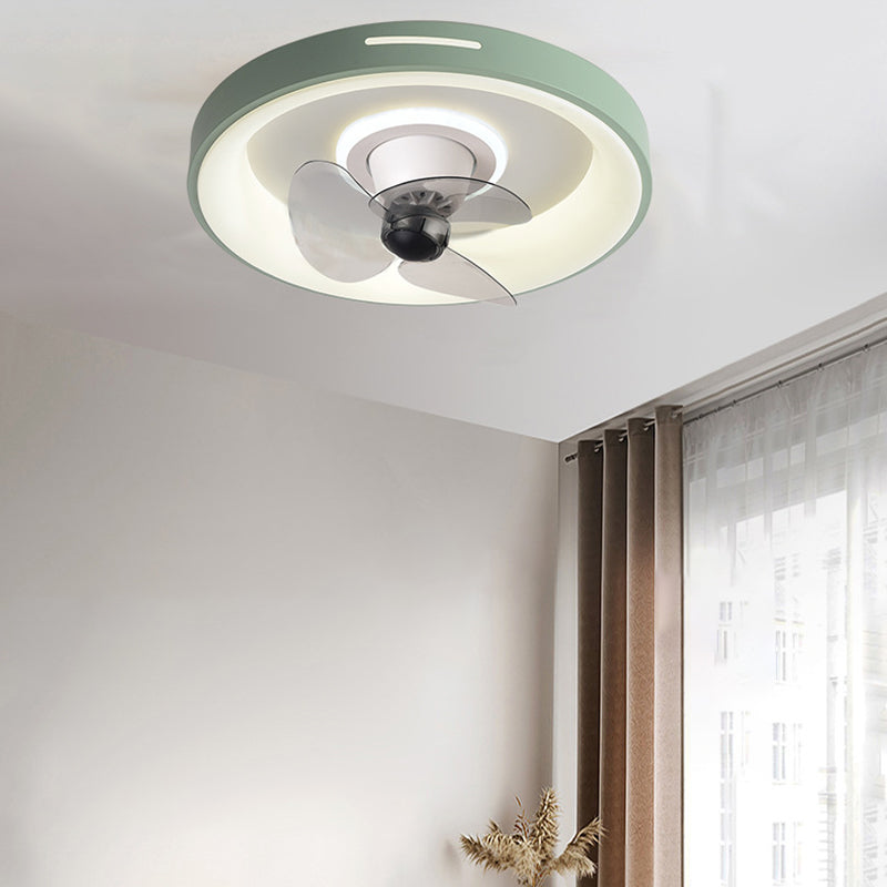 Modern Simple Ceiling Fan Lamp Circle Shape Ceiling Fan Light for Bedroom