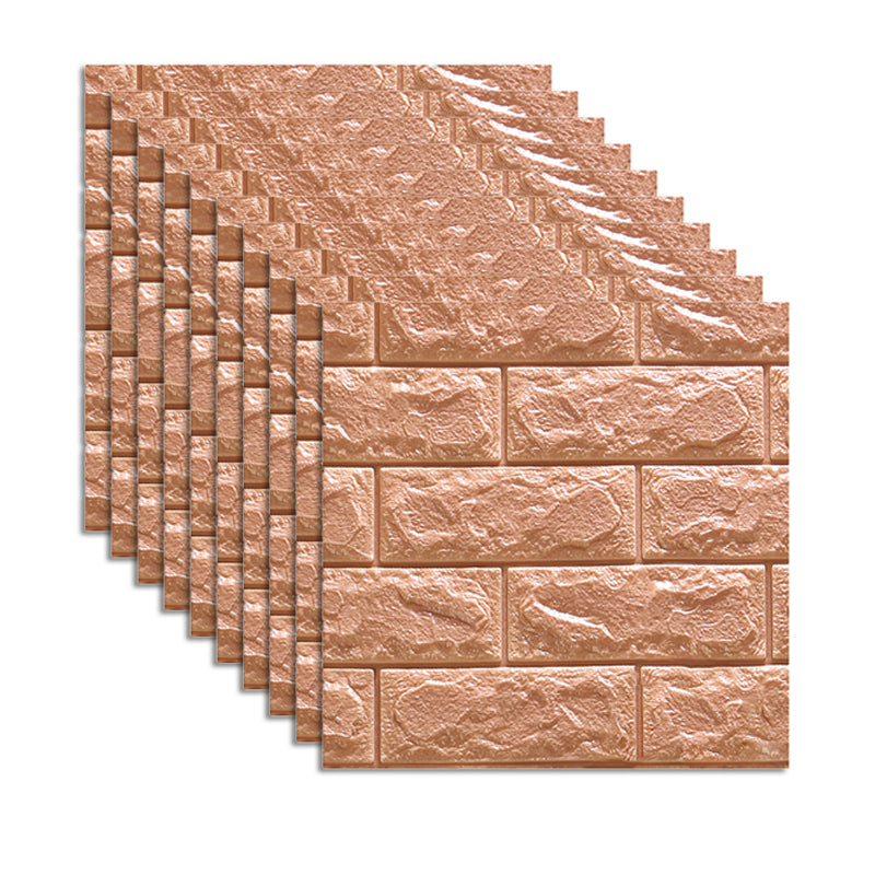 Contemporary Wall Paneling 3D Embossed Mosaic Peel and Press Waterproof Wall Access Panel