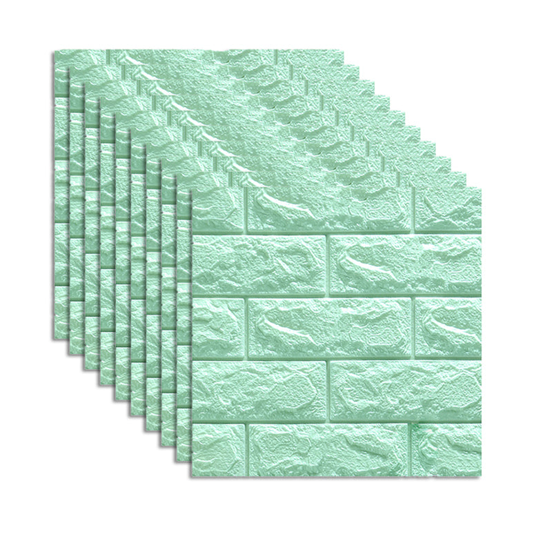 Contemporary Wall Paneling 3D Embossed Mosaic Peel and Press Waterproof Wall Access Panel