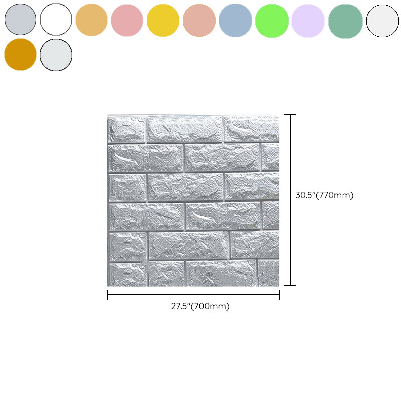 Contemporary Wall Paneling 3D Embossed Mosaic Peel and Press Waterproof Wall Access Panel