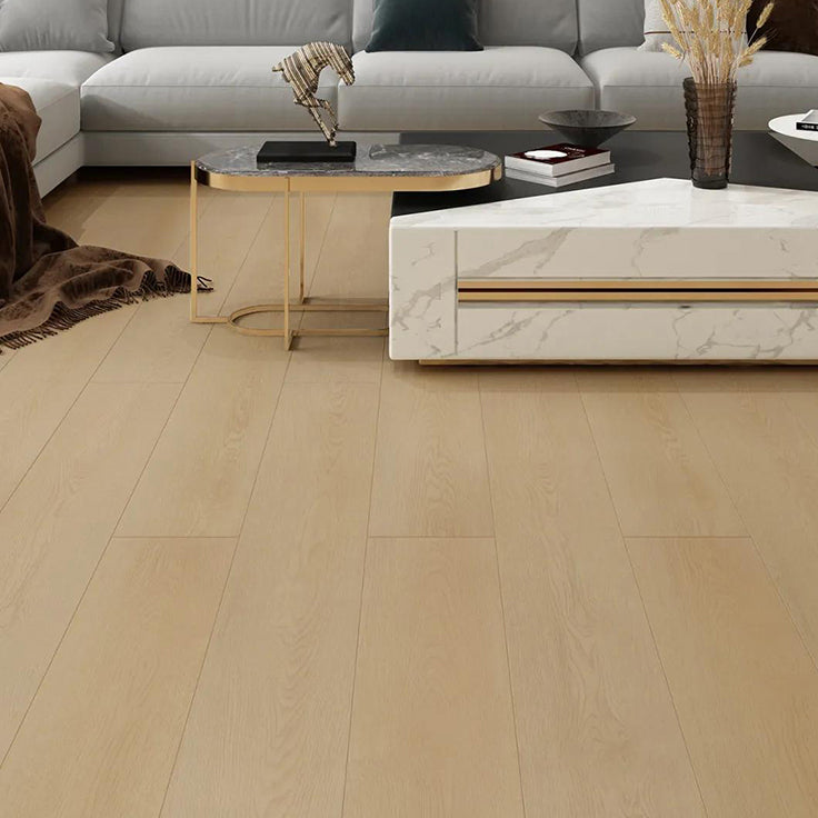 Light Wooden Laminate Plank Flooring Scratch Resistant Laminate Floor