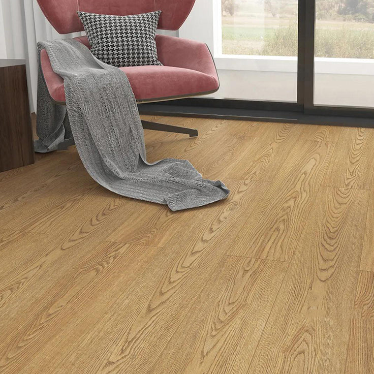 Light Wooden Laminate Plank Flooring Scratch Resistant Laminate Floor