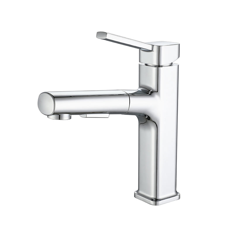 Modern Bathroom Faucet Brass Lever Handles Swivel Spout Bathroom Sink Faucet