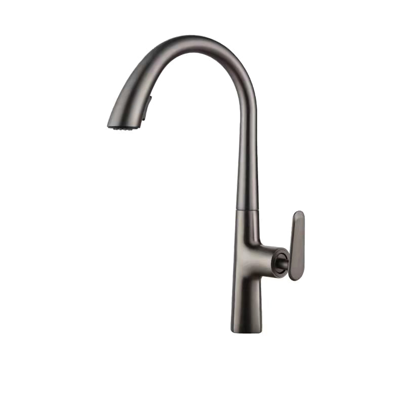 Modern 1-Handle Faucet Pull down Stainless Steel Standard Kitchen Faucet