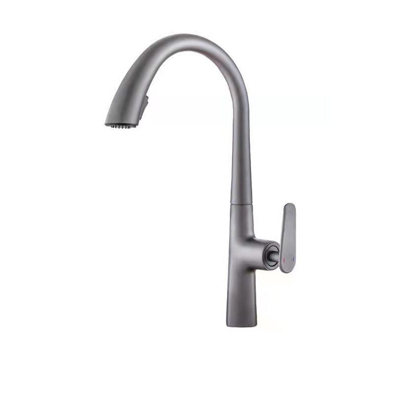 Modern 1-Handle Faucet Pull down Stainless Steel Standard Kitchen Faucet