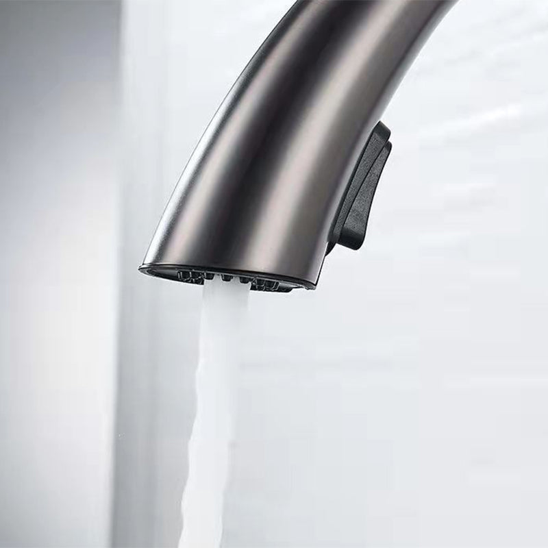 Modern 1-Handle Faucet Pull down Stainless Steel Standard Kitchen Faucet