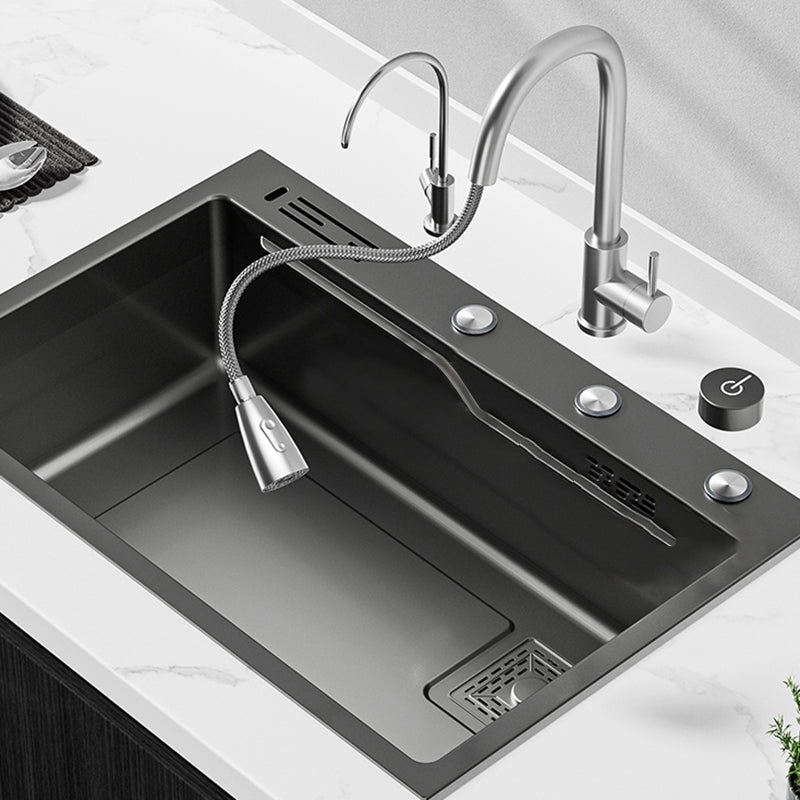 Contemporary Style Kitchen Sink Set Stainless Steel Corrosion Resistant Kitchen Sink Set