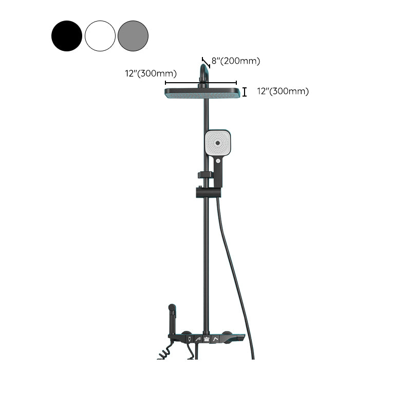 Modern Shower System Wall Mounted Spot Resist Rectangle Shower System with Hand Shower