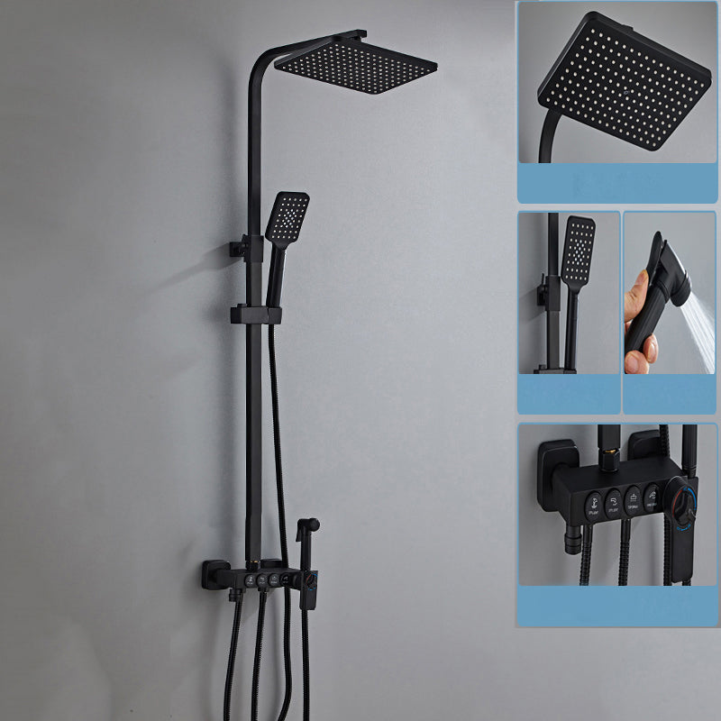 Contemporary Shower System Handheld Shower Head Slide Bar Wall Mounted Shower Set