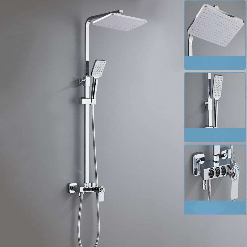 Contemporary Shower System Handheld Shower Head Slide Bar Wall Mounted Shower Set