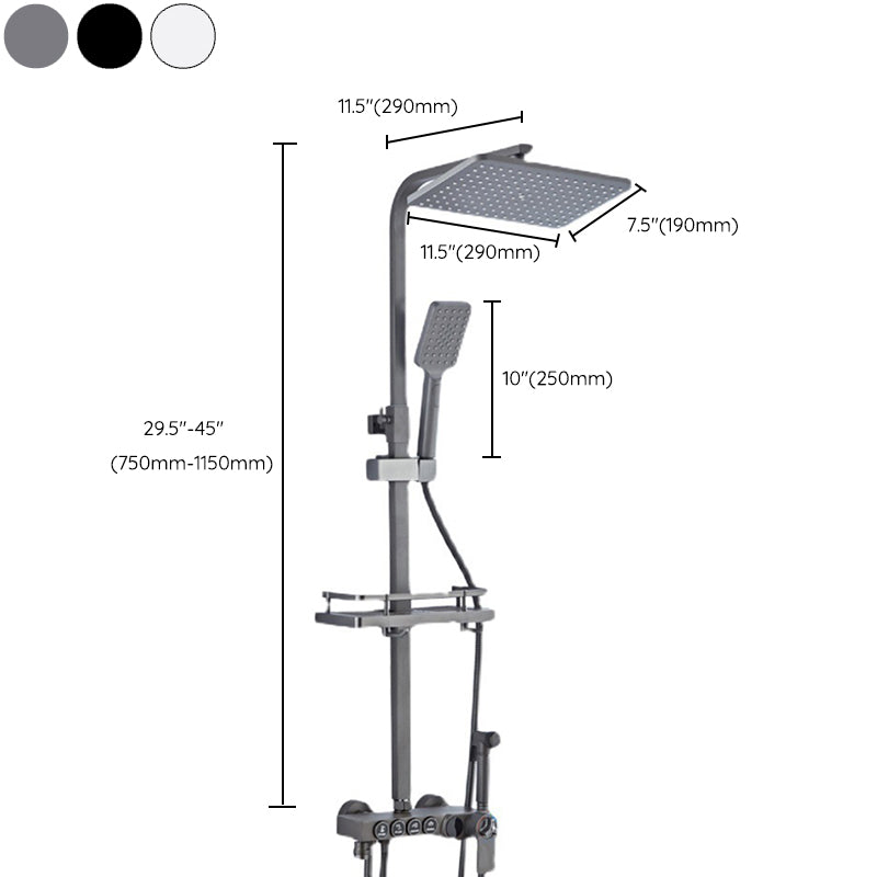 Contemporary Shower System Handheld Shower Head Slide Bar Wall Mounted Shower Set