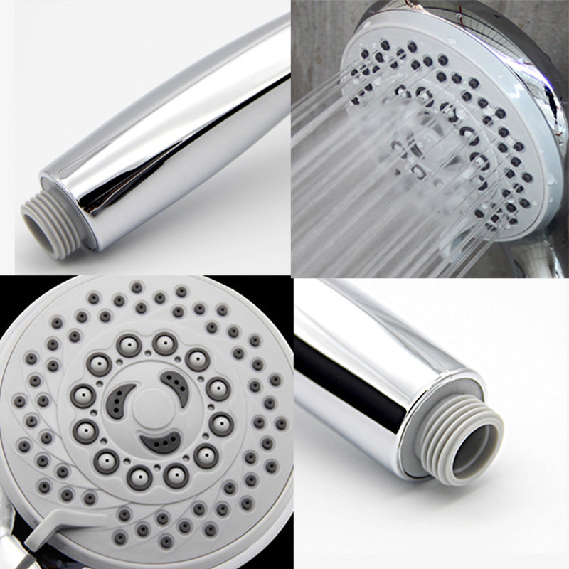 Contemporary Style Shower Head Round Plastic Handheld Shower Head