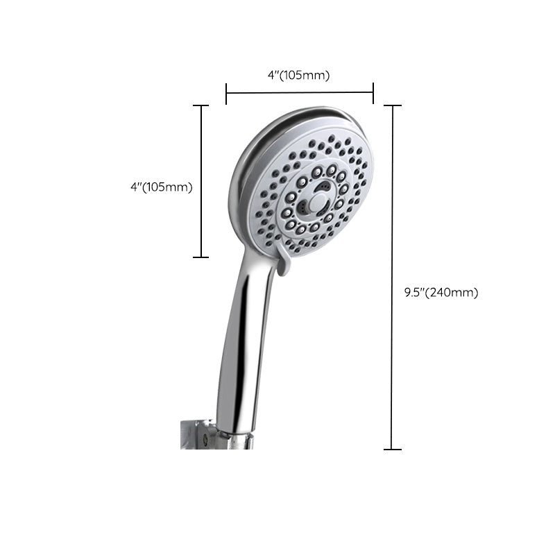 Contemporary Style Shower Head Round Plastic Handheld Shower Head