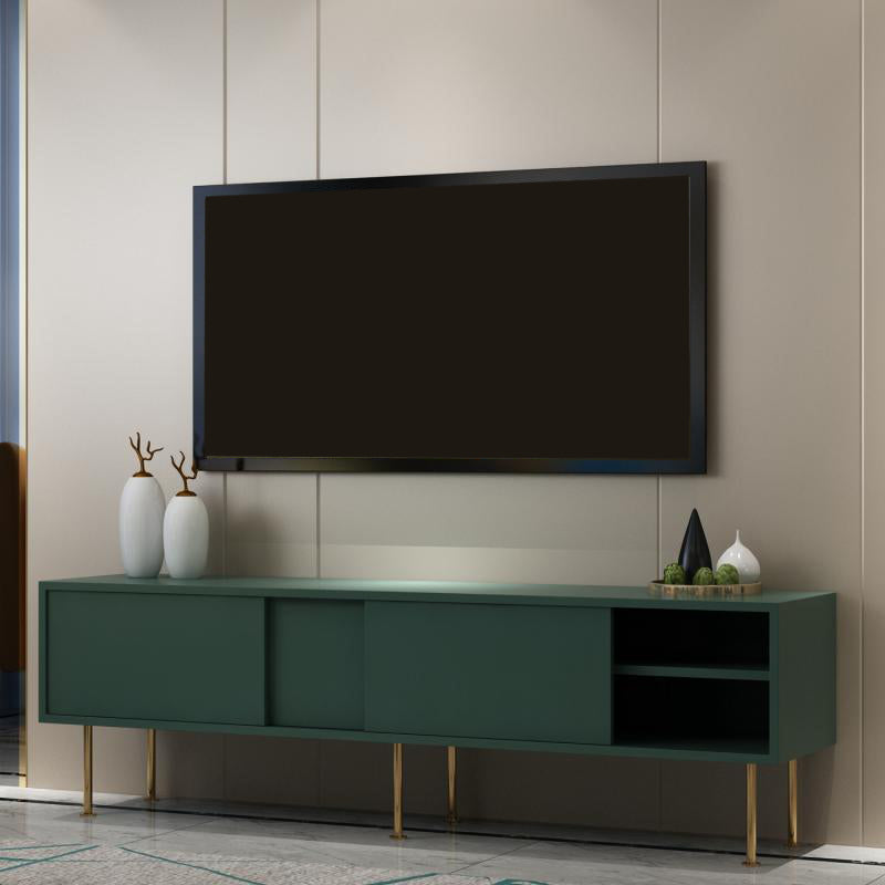 Wooden TV Media Console Modern Media Console TV Stand for Living Room