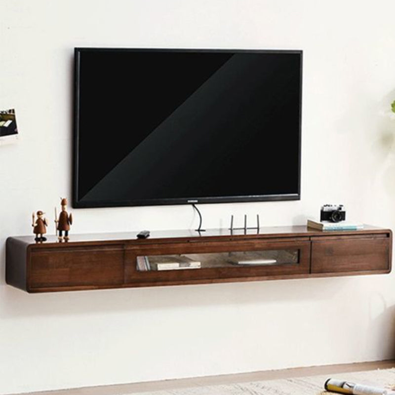 Modern Wood TV Stand Console Wall-mounted TV Media Stand with Storage for Living Room