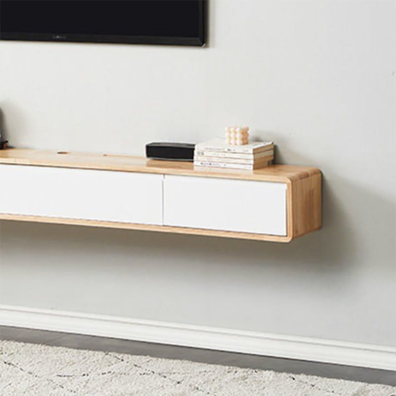 Contemporary Wood TV Console Floating TV Media Stand for Living Room