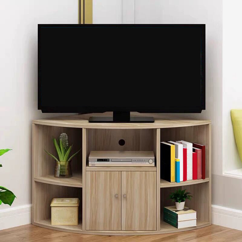 Modern Wood TV Console Corner Unit TV Media Stand for Living Room