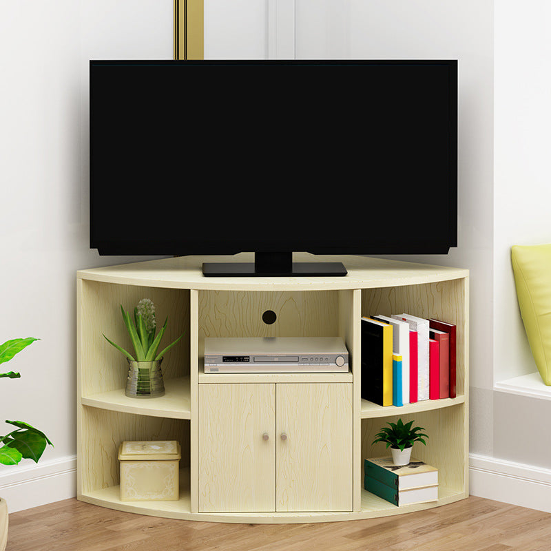 Modern Wood TV Console Corner Unit TV Media Stand for Living Room