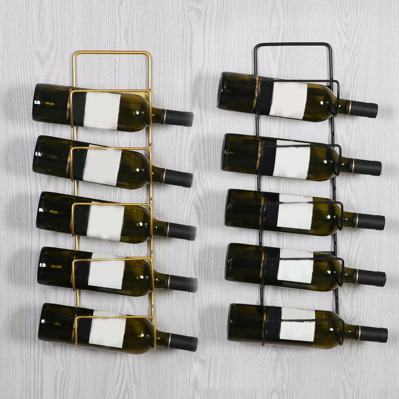 Modern Metal Bottle Wine Rack Home Wall Mounted Wine Bottle Rack