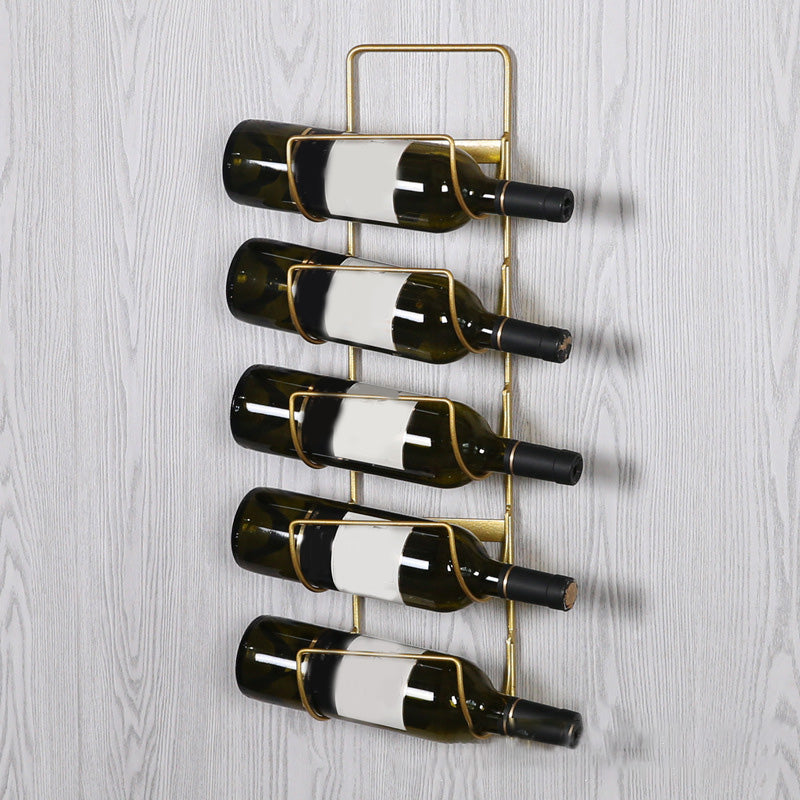 Modern Metal Bottle Wine Rack Home Wall Mounted Wine Bottle Rack