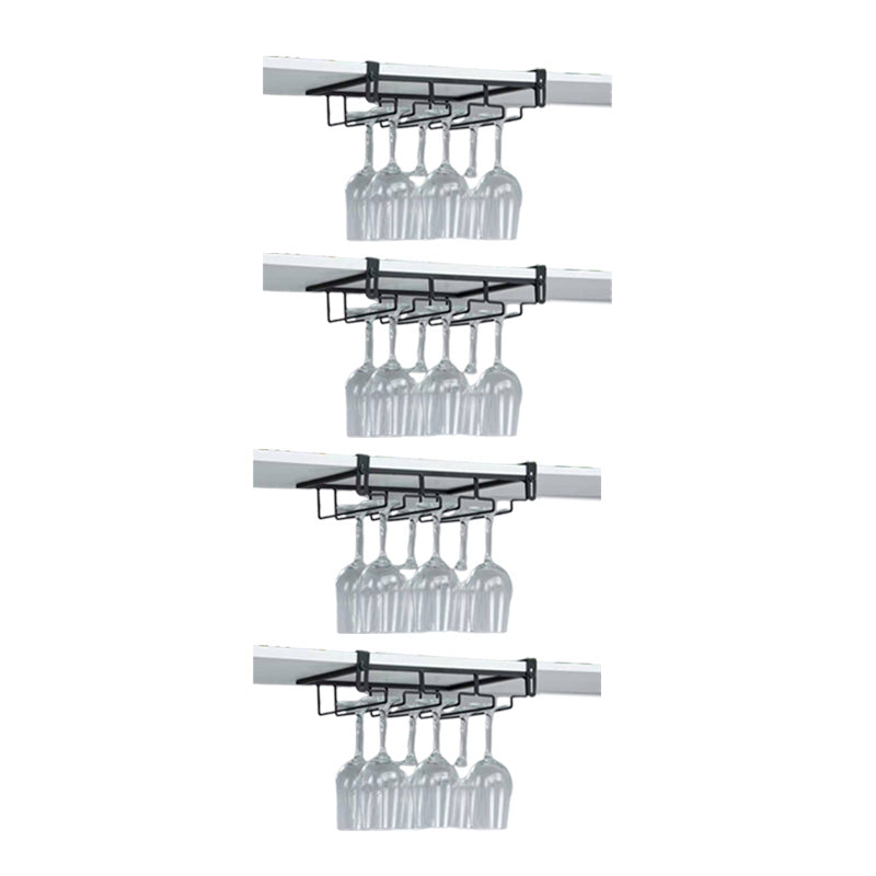 Contemporary Hanging Wine Glass Rack Stemware Holder for Kitchen