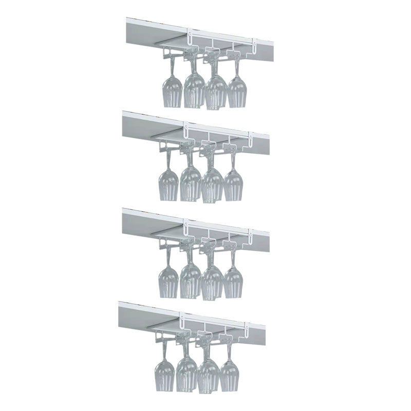 Contemporary Hanging Wine Glass Rack Stemware Holder for Kitchen