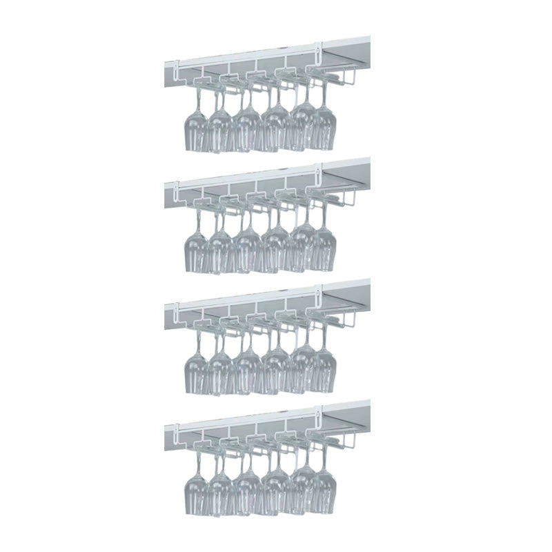 Contemporary Hanging Wine Glass Rack Stemware Holder for Kitchen