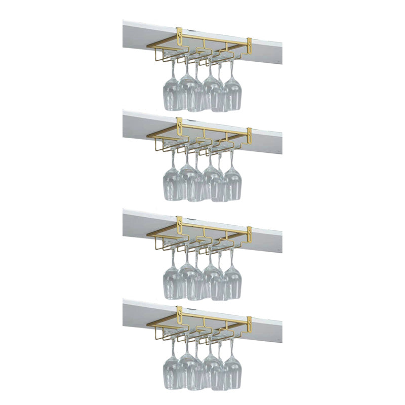 Contemporary Hanging Wine Glass Rack Stemware Holder for Kitchen