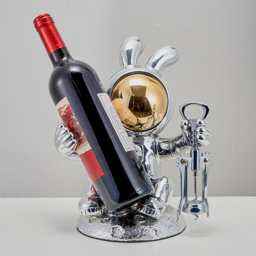 Glam Wine Bottle Rack Tabletop Resin Bottle Holder for Kitchen