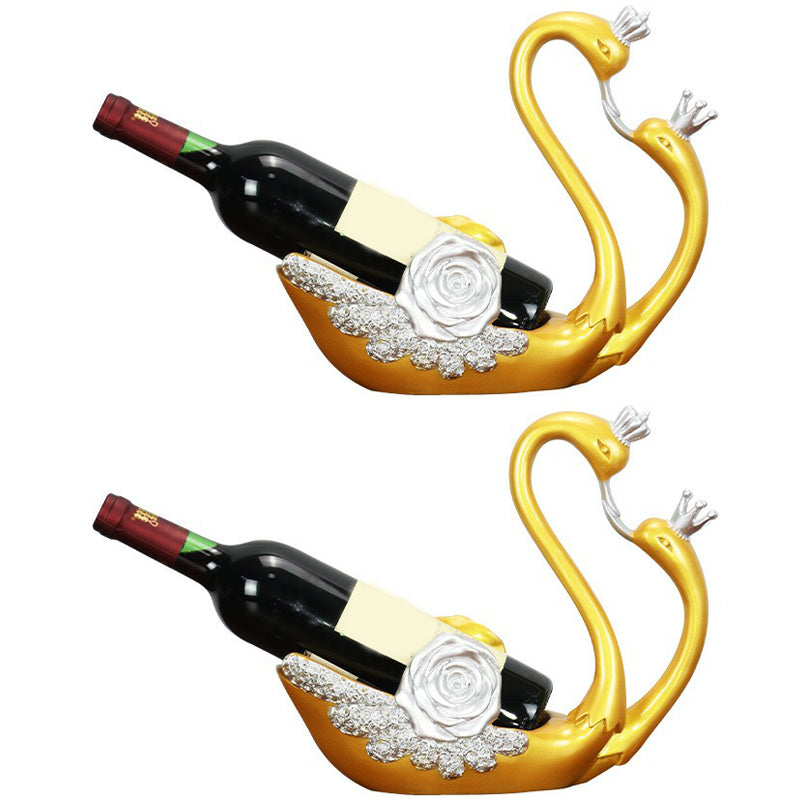 Glam Tabletop Wine Bottle Holder Resin Wine Rack Bottle for Room