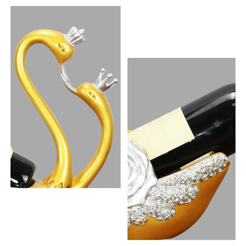 Glam Tabletop Wine Bottle Holder Resin Wine Rack Bottle for Room