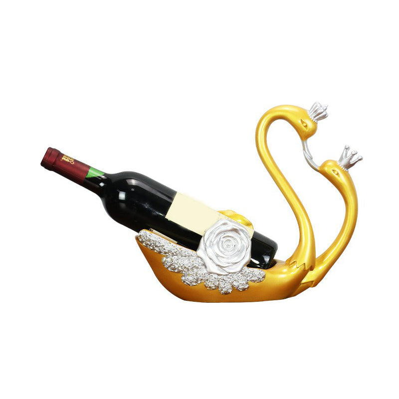 Glam Tabletop Wine Bottle Holder Resin Wine Rack Bottle for Room