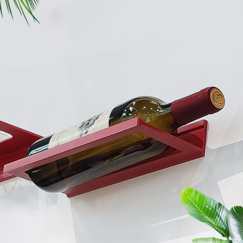 Modern Style Metal Bottle Wine Rack Home Wall Mounted Wine Bottle Rack