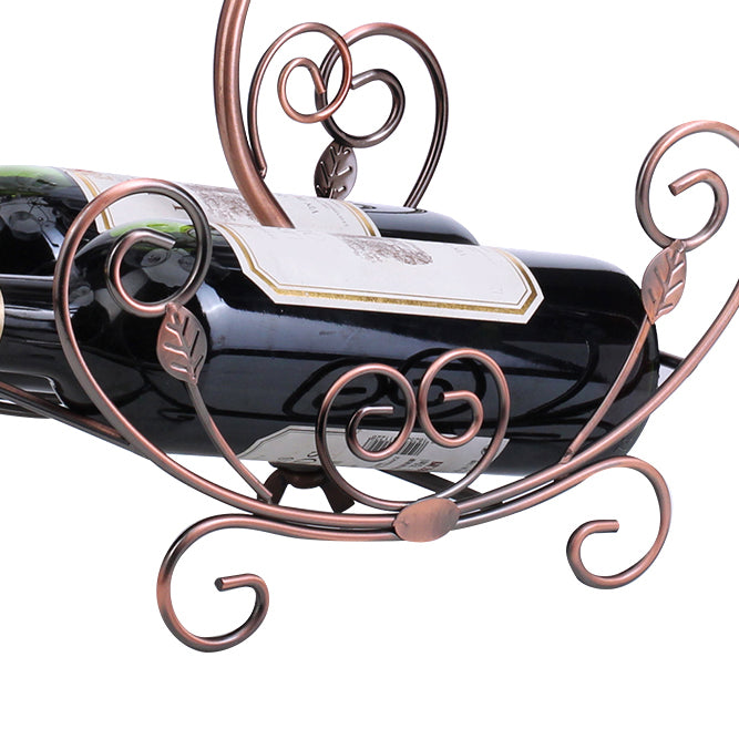 Metal Countertop Wine Glass Stemware Rack Holder Contemporary Bottle Rack Single Rail