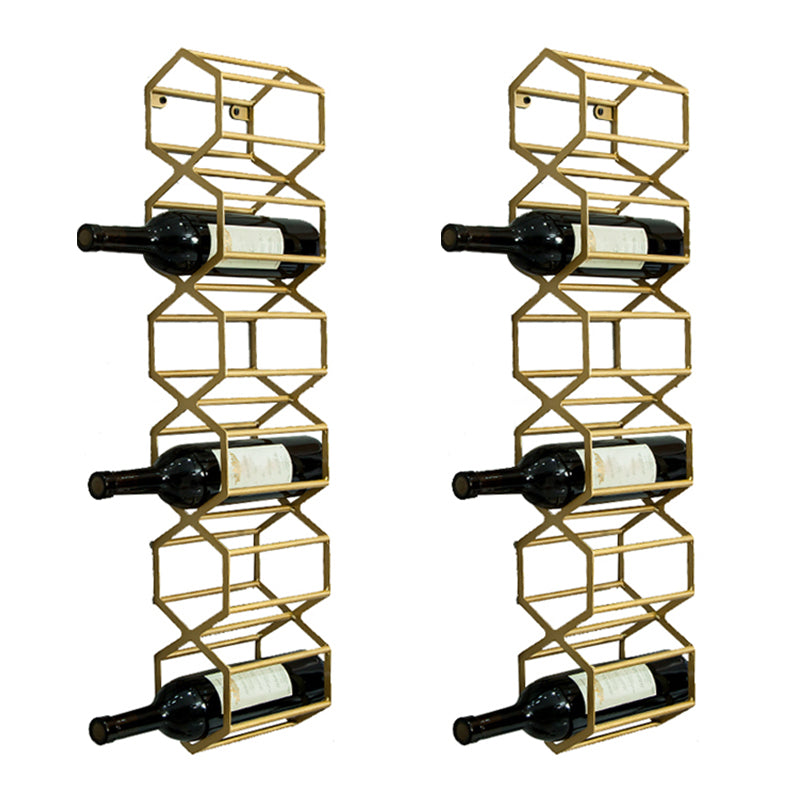 Metal Wall Mounted Wine Bottle Rack Industrial Bottle Holder