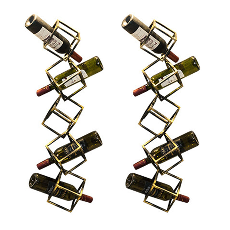 Metal Wall Mounted Wine Bottle Rack Industrial Bottle Holder