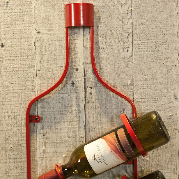 Metal Wall Mounted Wine Bottle Rack Industrial Bottle Holder