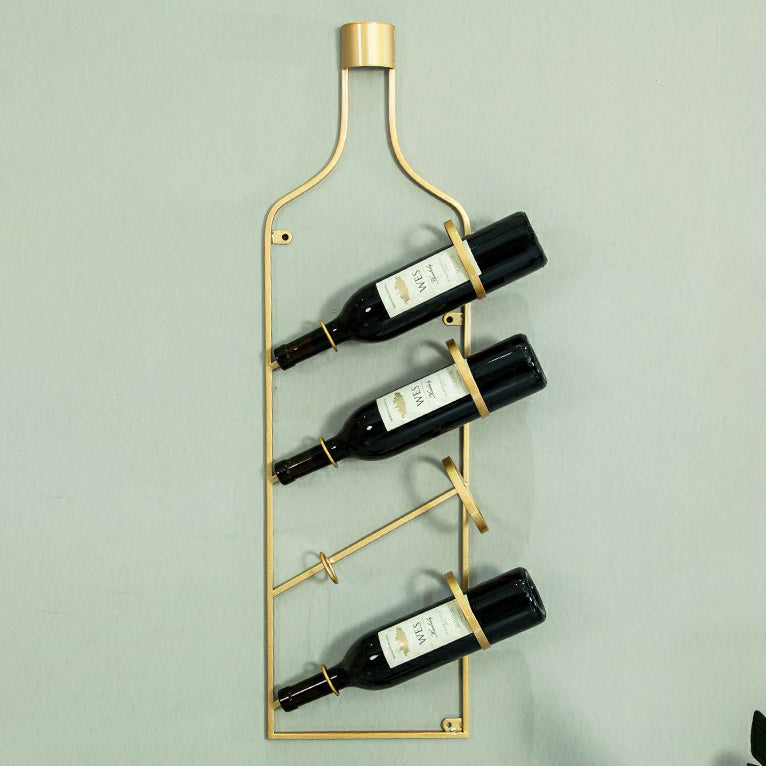 Metal Wall Mounted Wine Bottle Rack Industrial Bottle Holder