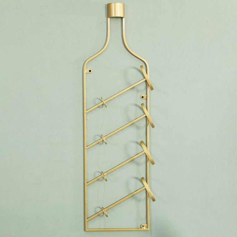 Metal Wall Mounted Wine Bottle Rack Industrial Bottle Holder