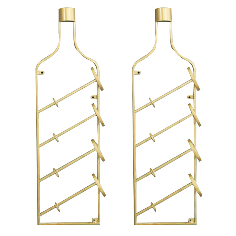 Metal Wall Mounted Wine Bottle Rack Industrial Bottle Holder