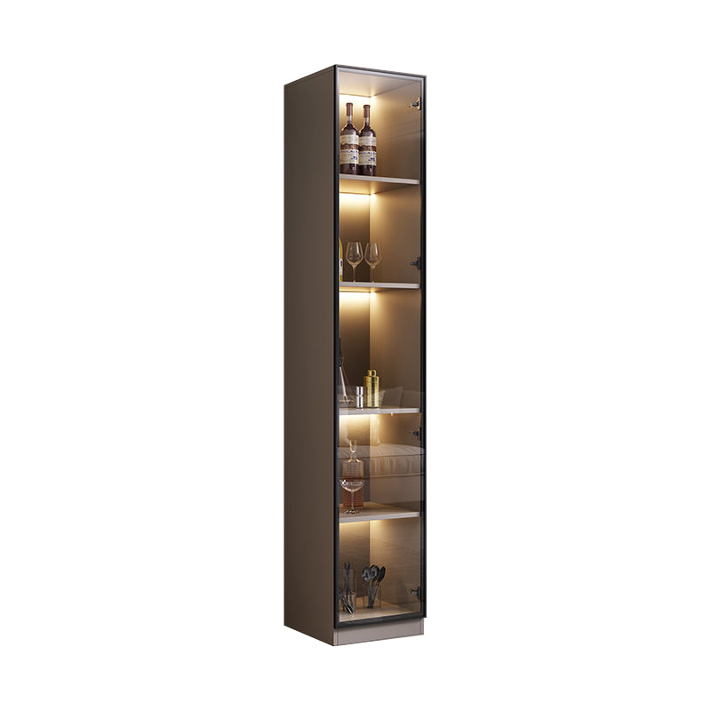 Contemporary Wood Display Stand Glass Doors Display Cabinet with Door