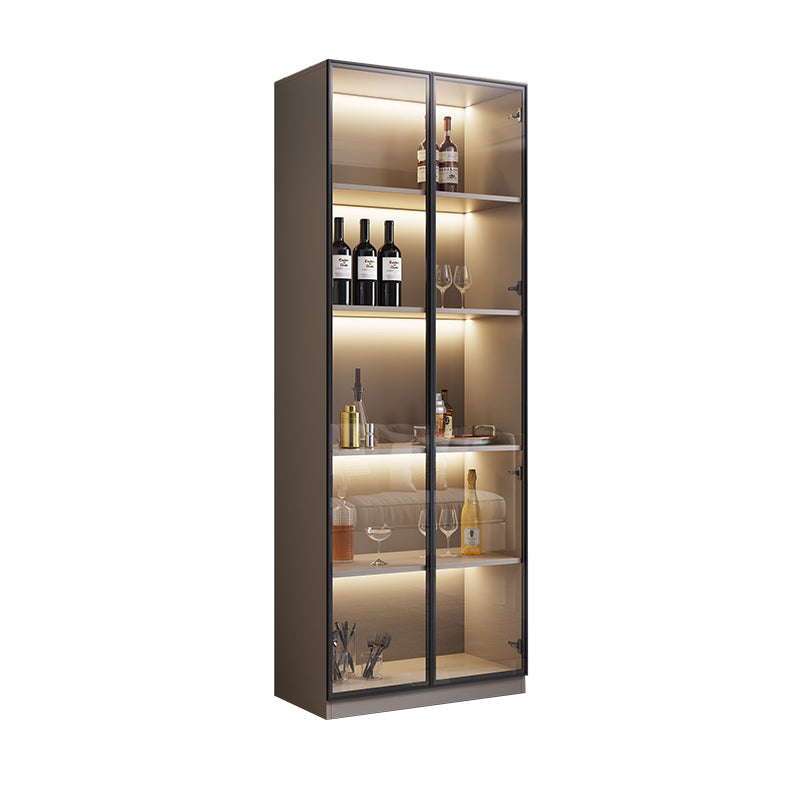 Contemporary Wood Display Stand Glass Doors Display Cabinet with Door