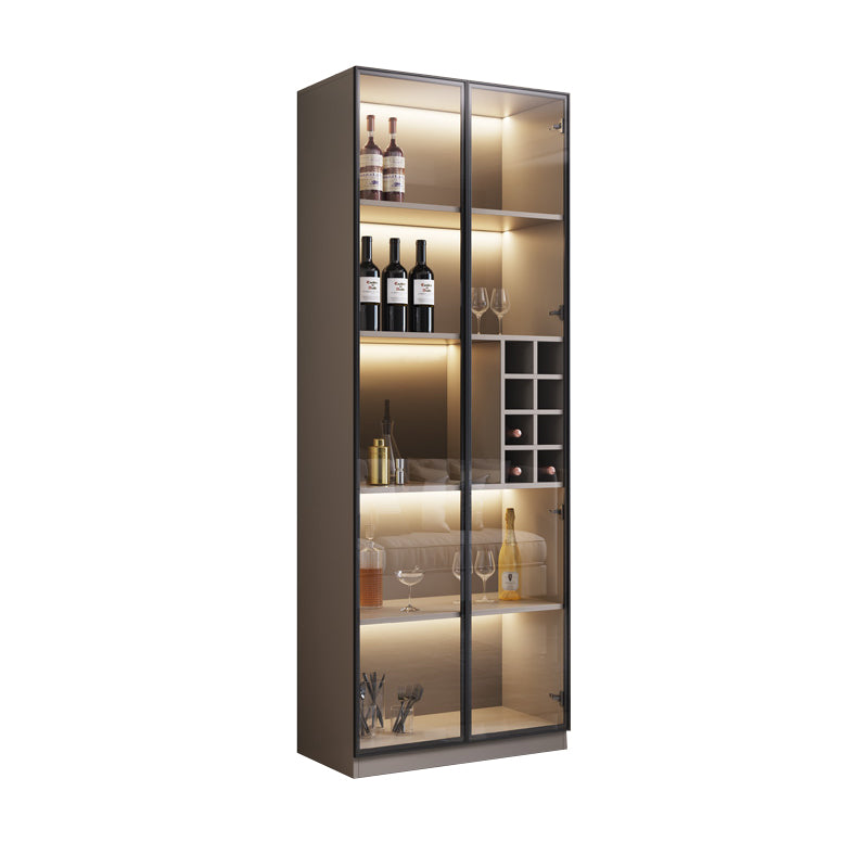 Contemporary Wood Display Stand Glass Doors Display Cabinet with Door