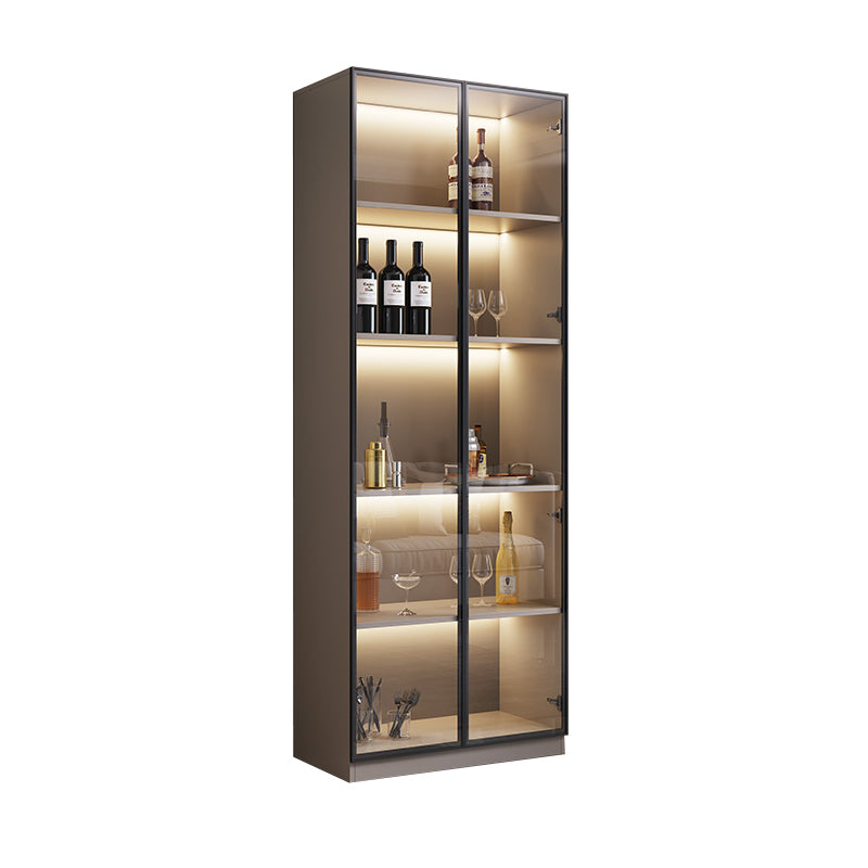 Contemporary Wood Display Stand Glass Doors Display Cabinet with Door