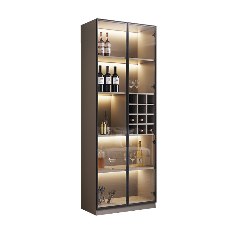 Contemporary Wood Display Stand Glass Doors Display Cabinet with Door