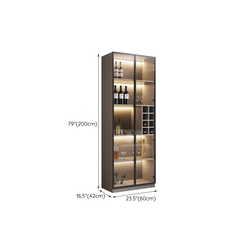 Contemporary Wood Display Stand Glass Doors Display Cabinet with Door