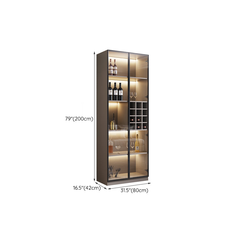 Contemporary Wood Display Stand Glass Doors Display Cabinet with Door