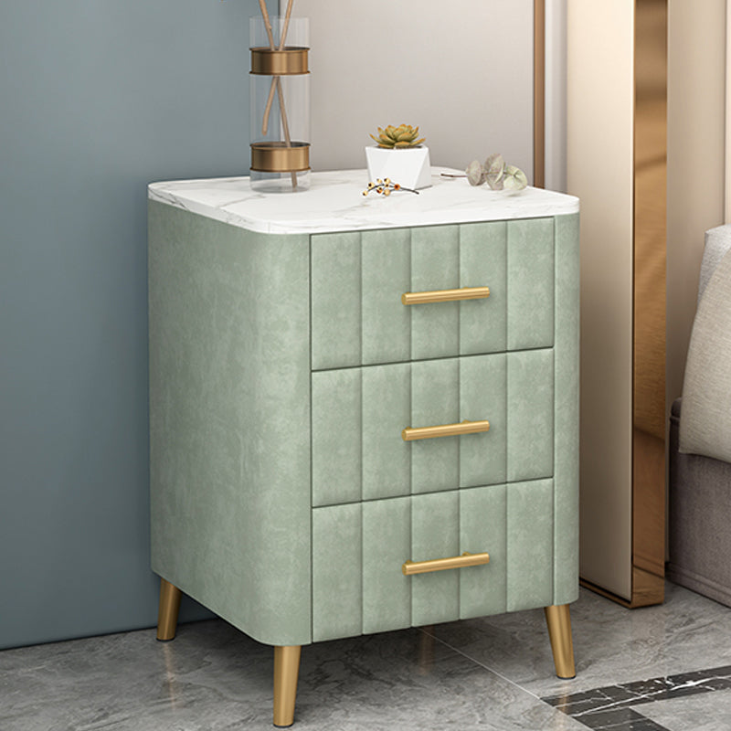 Drawer Storage Bed Nightstand Marble Bedside Cabinet for Bedroom